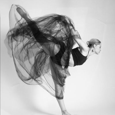 Legs in motion, showing fluid movement.